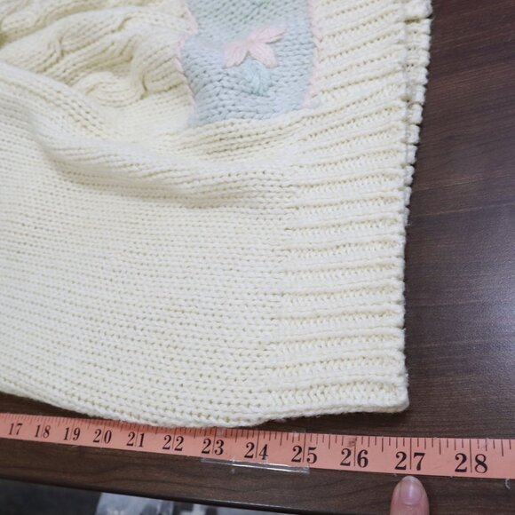 Bravo Cardigan Womens M Cream Fishermancore Soft Girl Kawaii Fairycore Cottage - Picture 16 of 16